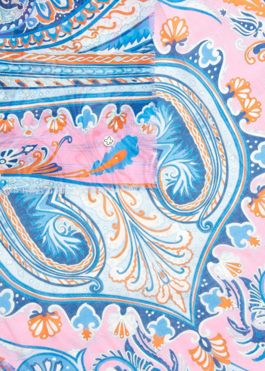 Schal aus Baumwolle  mit Paisley-Muster - Image 3