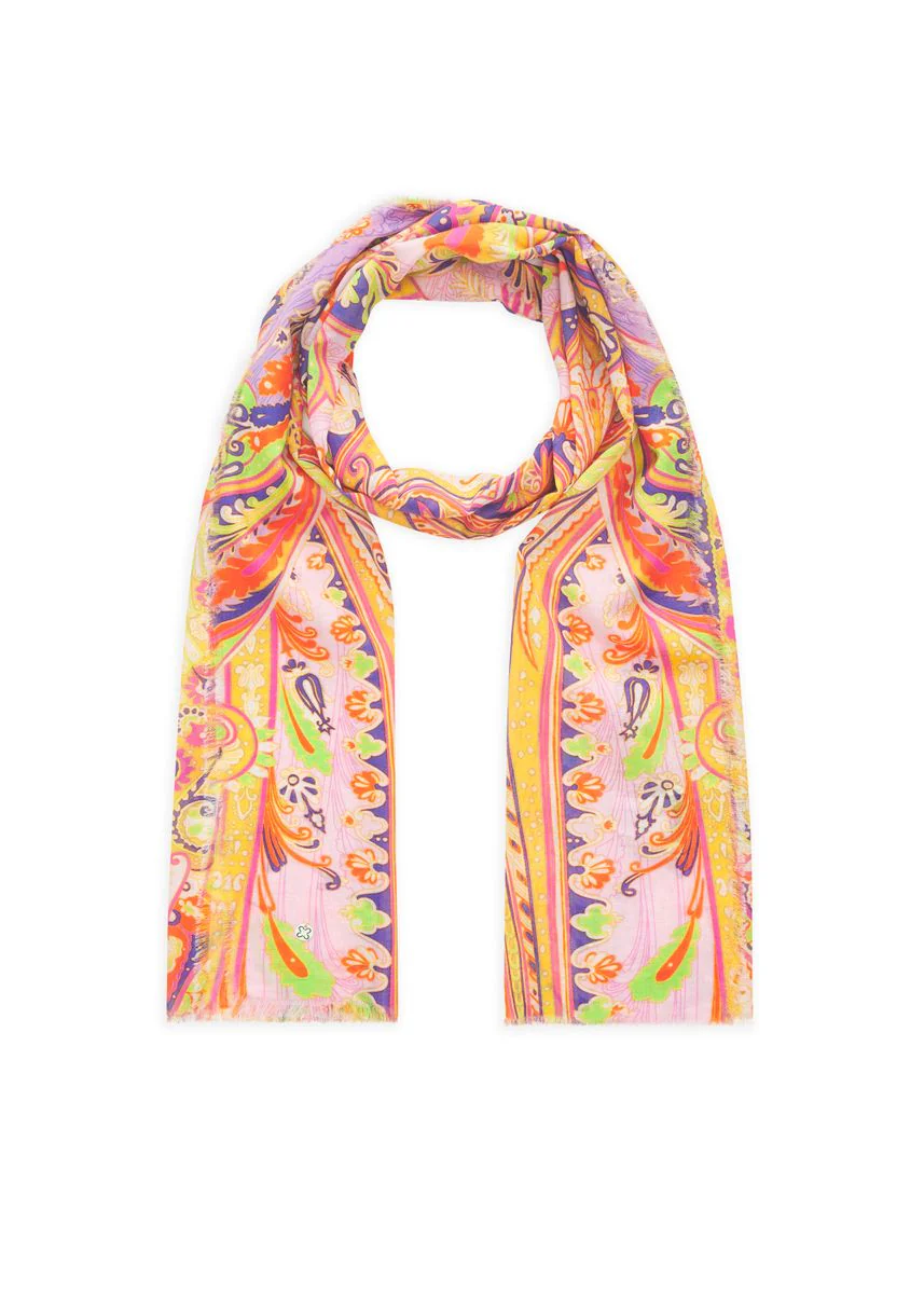 Schal aus Baumwolle  mit Paisley-Muster - Image 4
