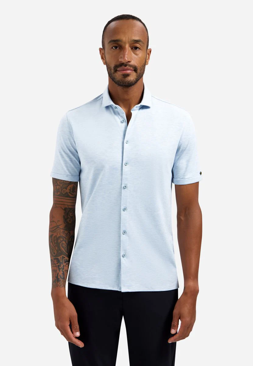 Shirt Short Sleeve Melange Jersey - Image 7
