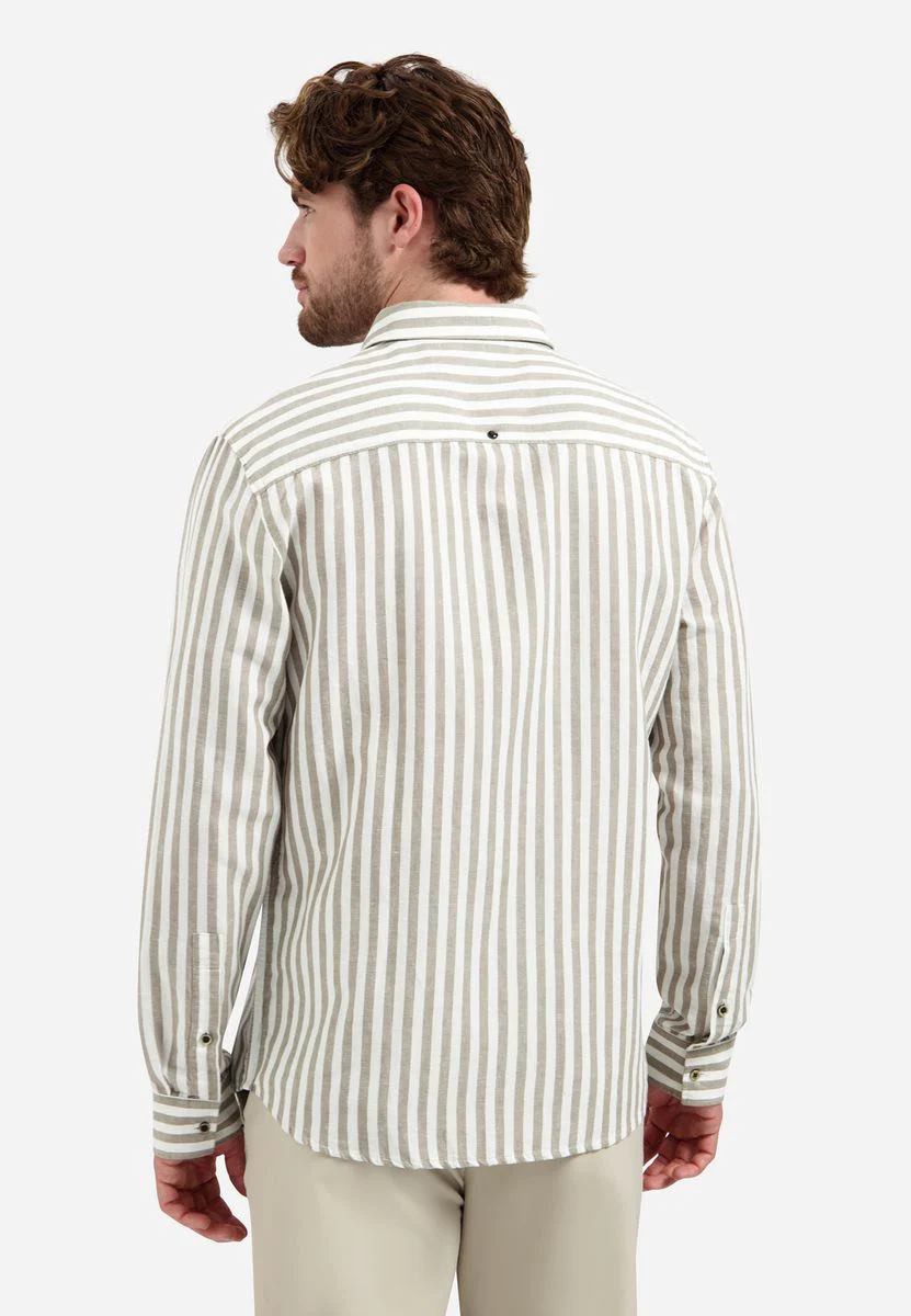 Shirt Vertical Big Stripe With Linen - Image 2