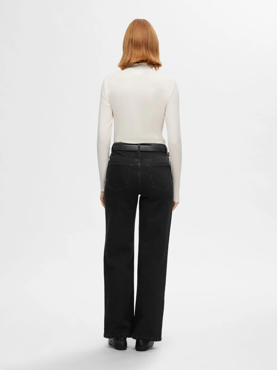 SLFALICE HW WIDE LONG BLACK JEANS NOOS - Image 6