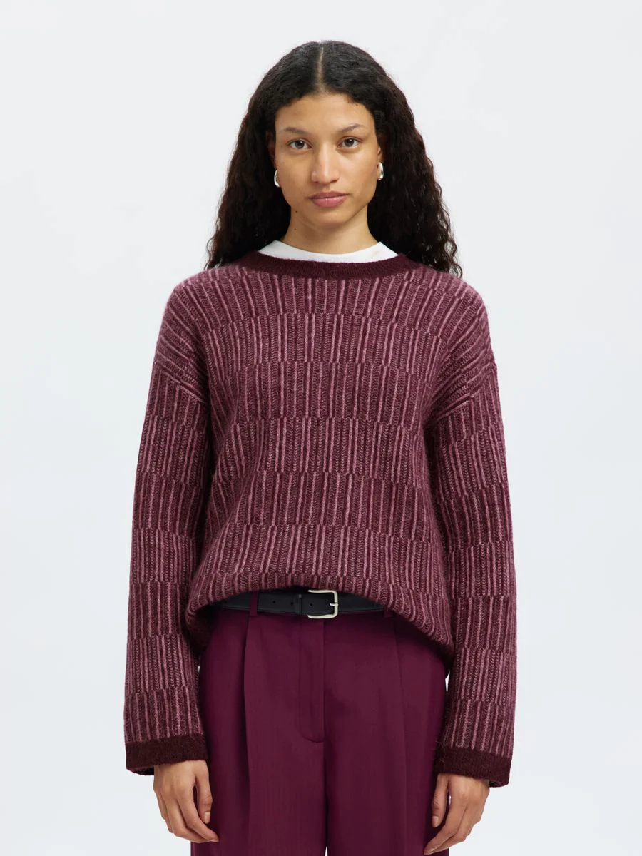 SLFALVA LS KNIT STRIPE O-NECK - Image 2