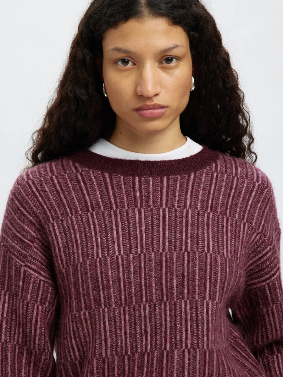 SLFALVA LS KNIT STRIPE O-NECK - Image 5