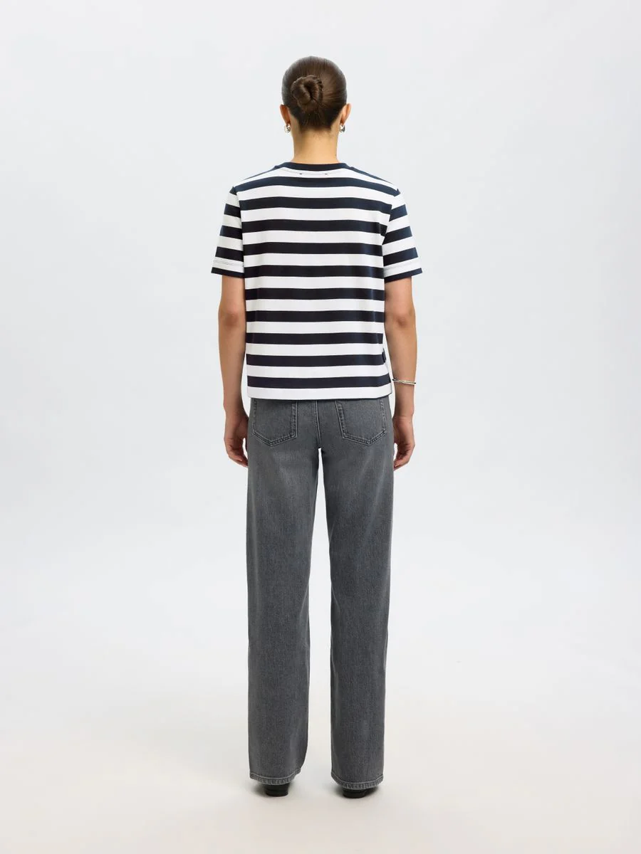 SLFESSENTIAL SS STRIPED BOXY TEE NO - Image 3