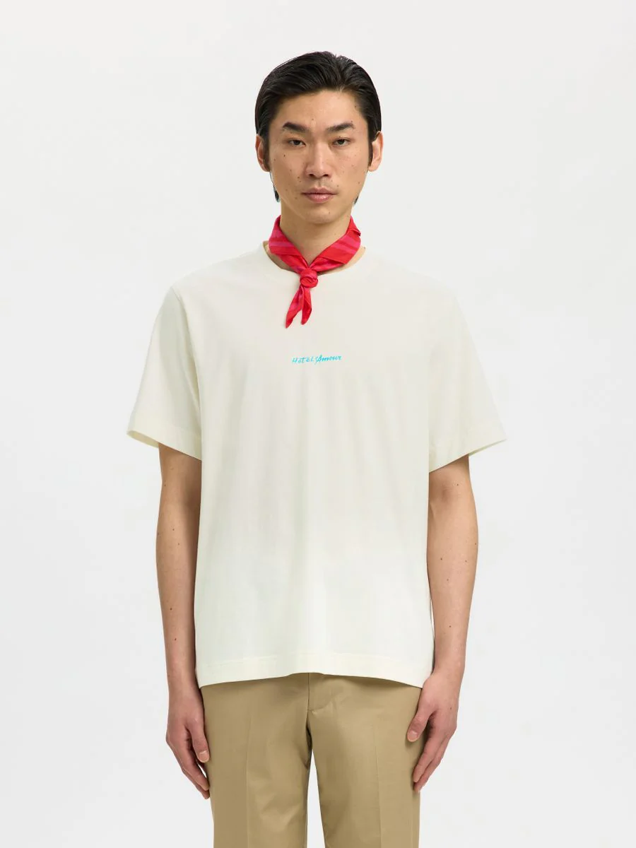 SLHELIAS SS O-NECK TEE HOTEL AMOUR - Image 3