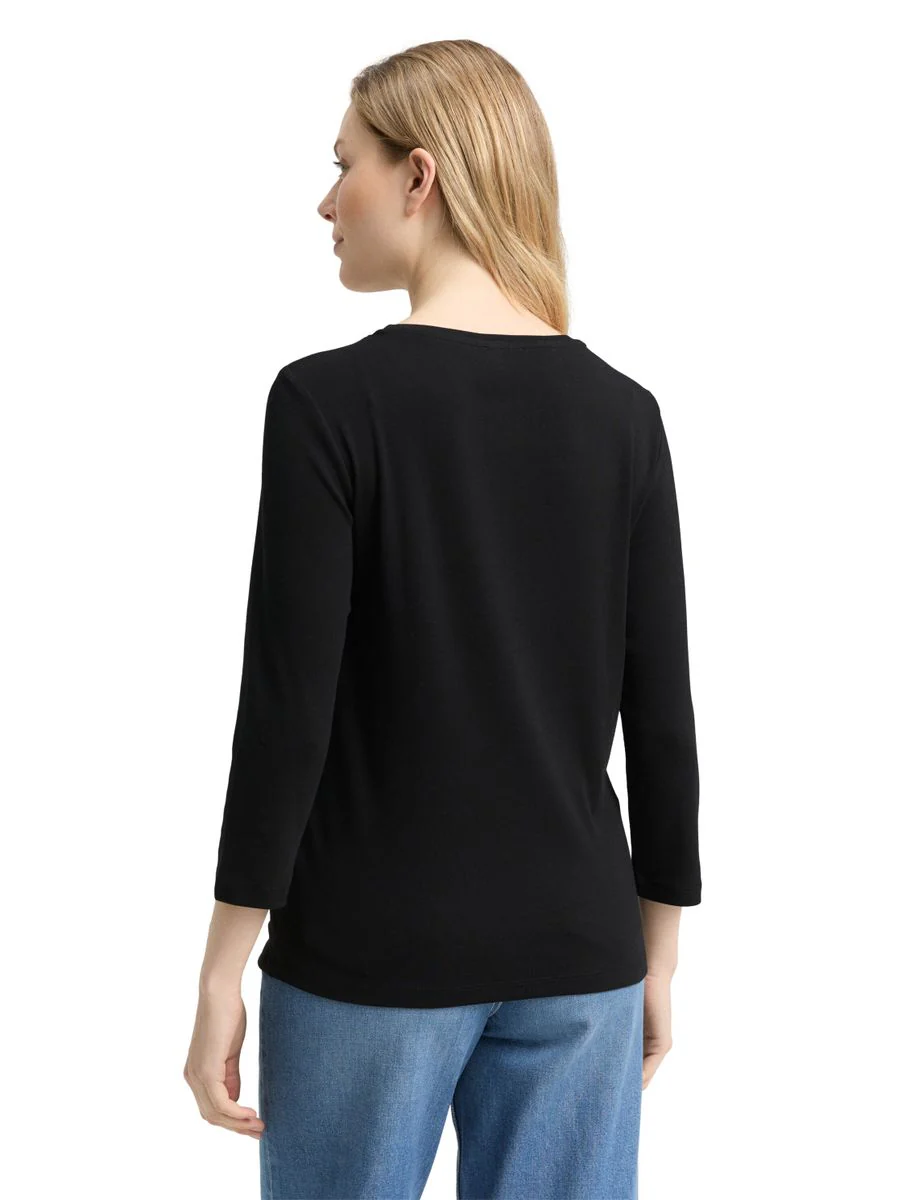 Slim Fit Langarmshirt mit Glitzer-Logo - Image 4