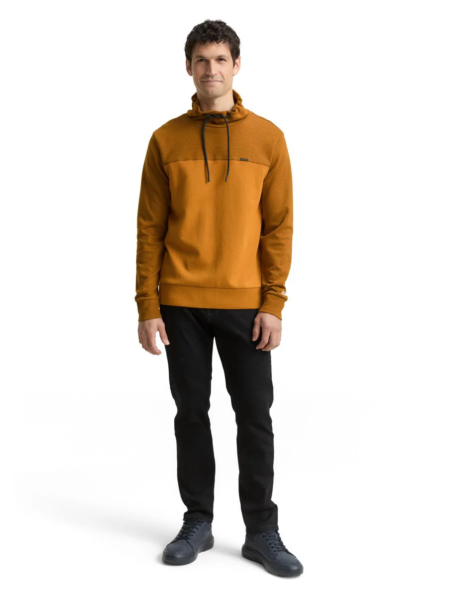 Snood Sweatshirt mit Struktur-Mix - Image 3