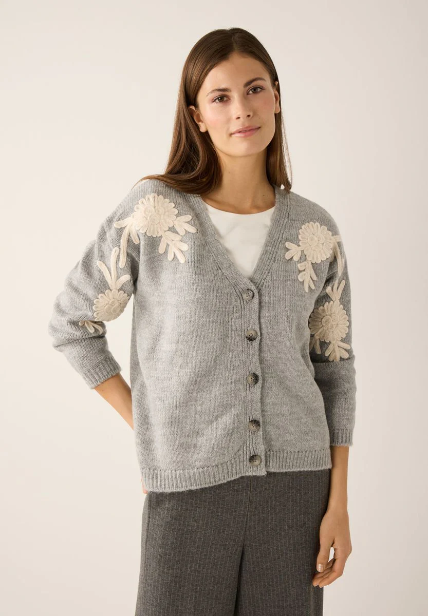 Strickjacke mit Blüten-Stick - Image 4