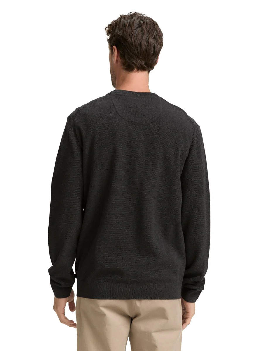 structured crewneck knit - Image 4