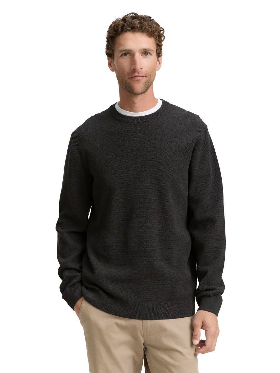 structured crewneck knit - Image 6