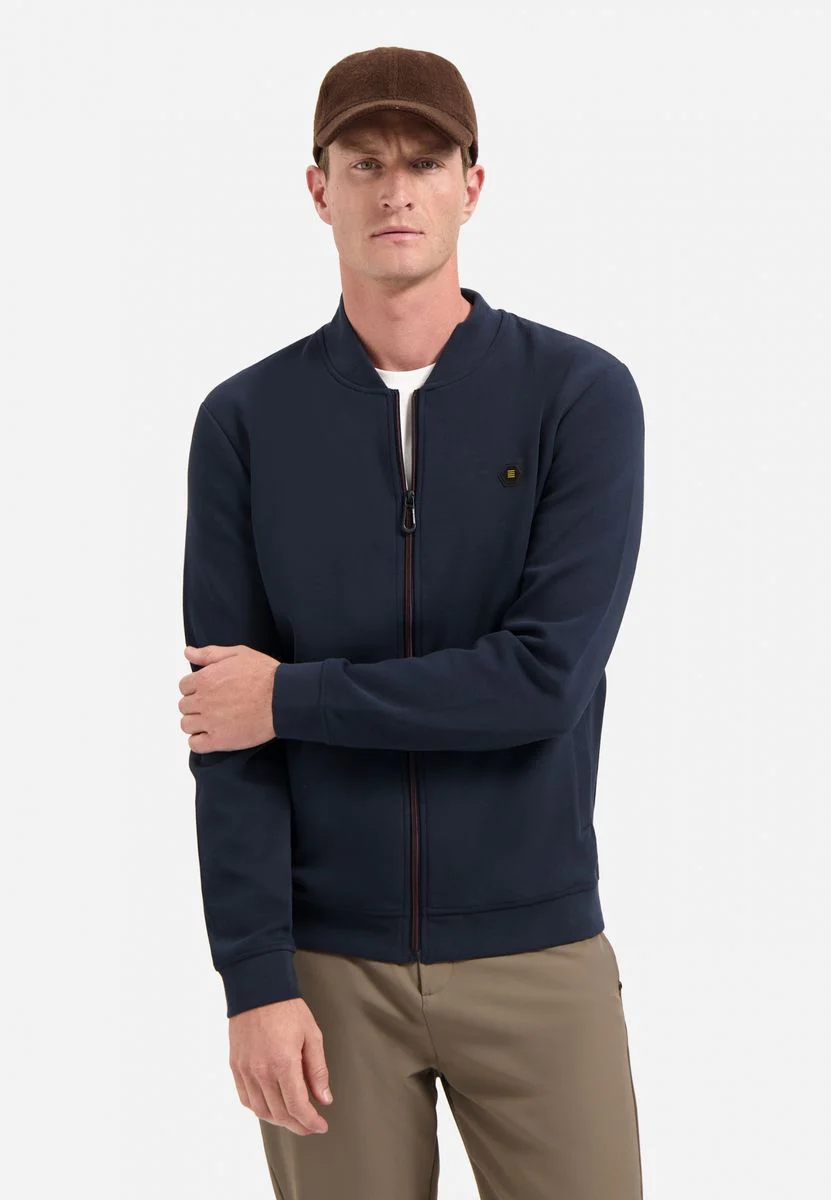Sweater Full Zipper Pique Bomber