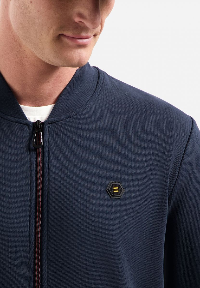 Sweater Full Zipper Pique Bomber - Image 7