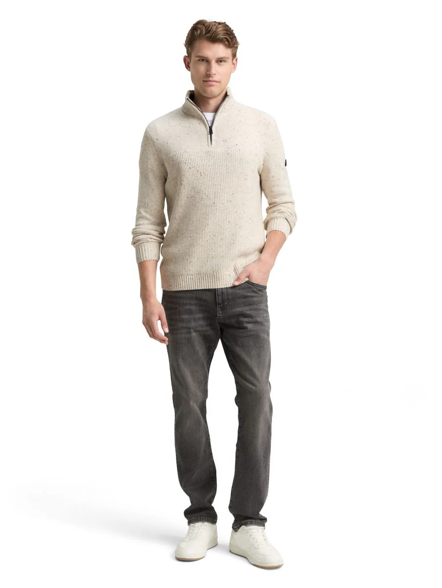 Troyer Strickpullover mit Strukturmix - Image 3