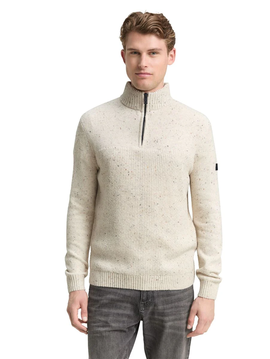 Troyer Strickpullover mit Strukturmix - Image 5