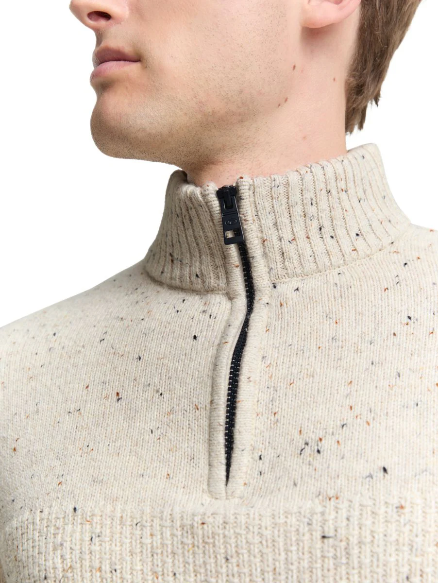 Troyer Strickpullover mit Strukturmix - Image 6