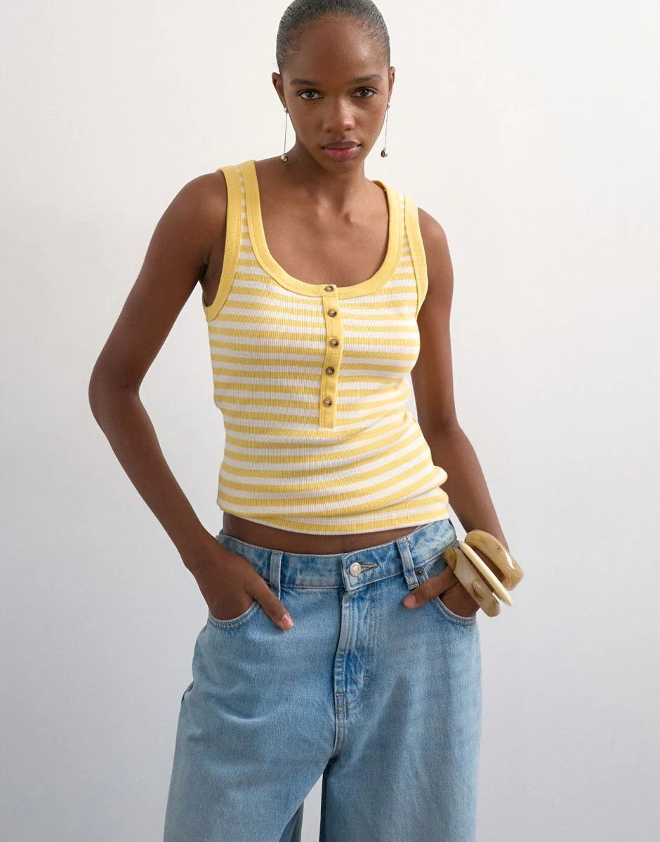 TSELLA SL STRIPE BUTTON RIB VEST JR - Image 6