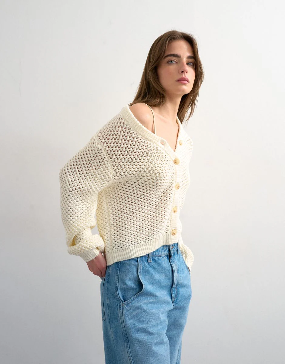 TSEMELIE LS OPEN STITCH CARDIGAN - Image 3