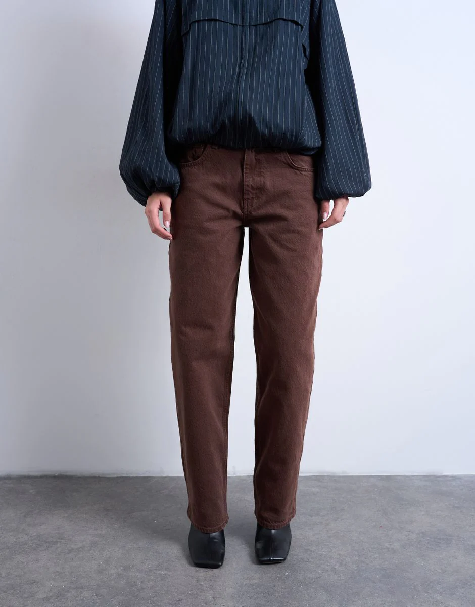TSLOWRIE LR BAGGY DNM JEANS BROWN - Image 2