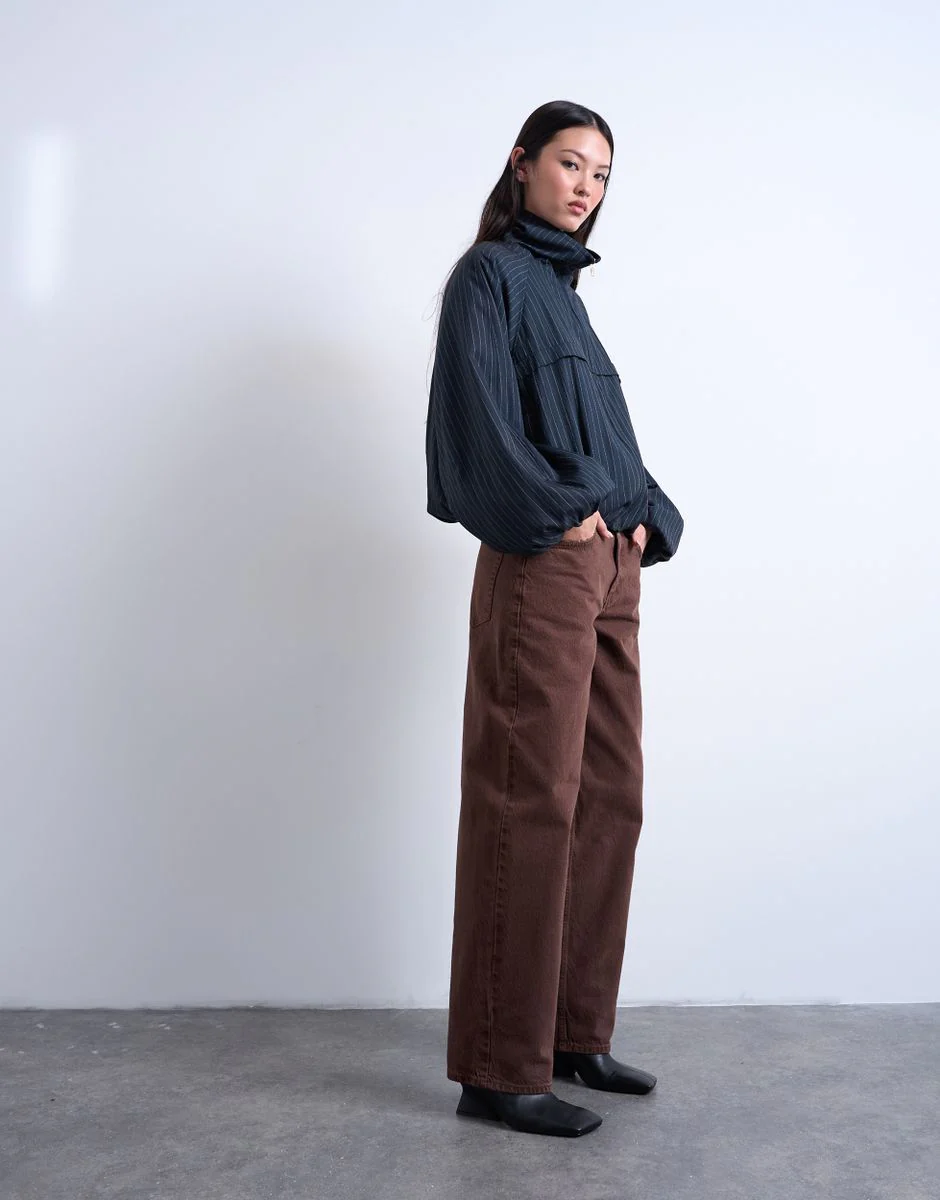 TSLOWRIE LR BAGGY DNM JEANS BROWN - Image 3