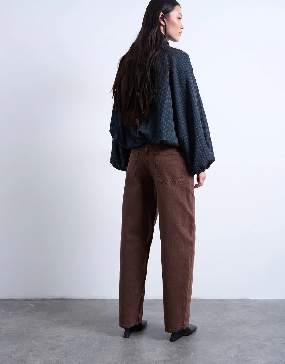 TSLOWRIE LR BAGGY DNM JEANS BROWN - Image 4