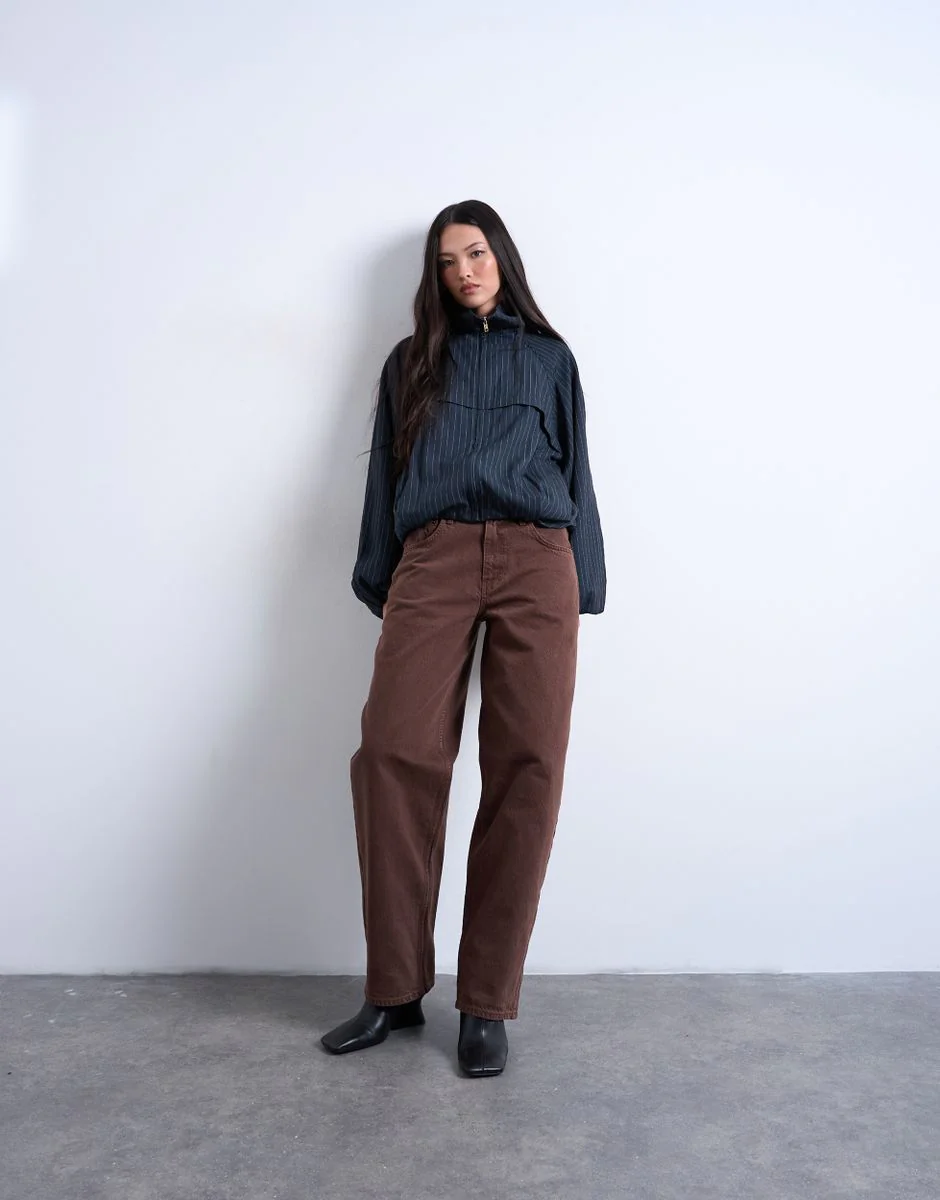 TSLOWRIE LR BAGGY DNM JEANS BROWN - Image 5