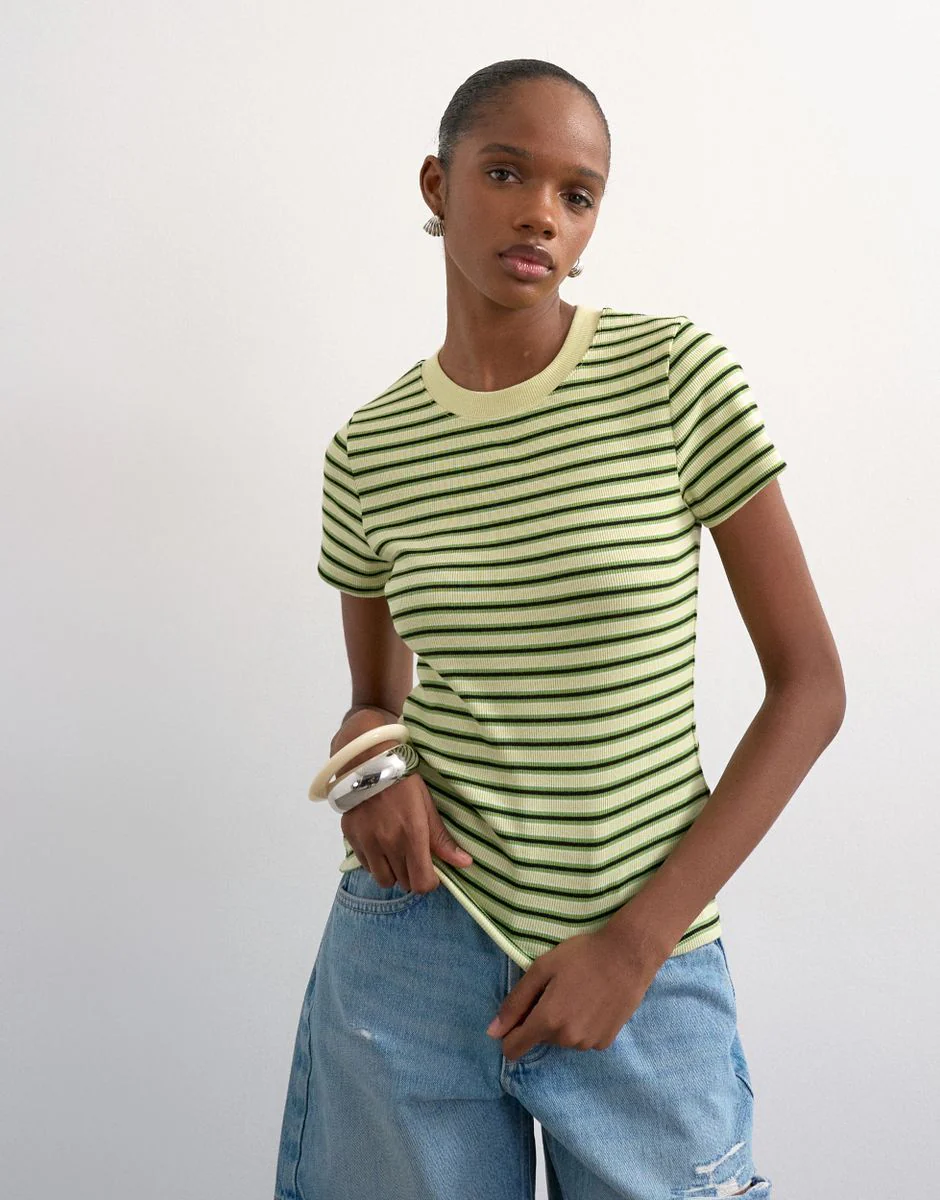 TSSALLY SS STRIPE RIB SHORT TEE JRS - Image 2