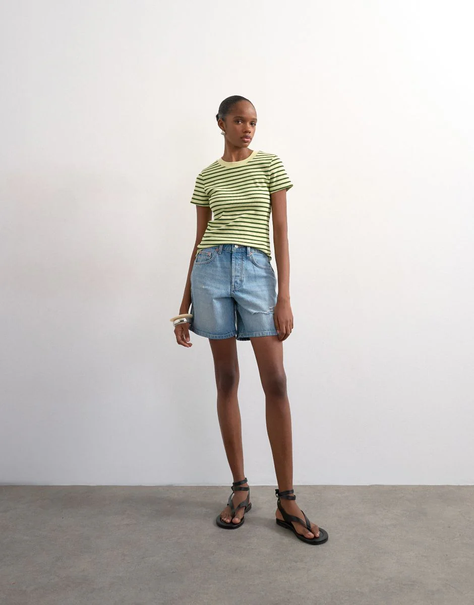 TSSALLY SS STRIPE RIB SHORT TEE JRS - Image 3