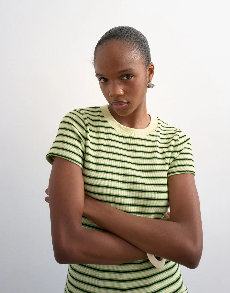 TSSALLY SS STRIPE RIB SHORT TEE JRS - Image 4