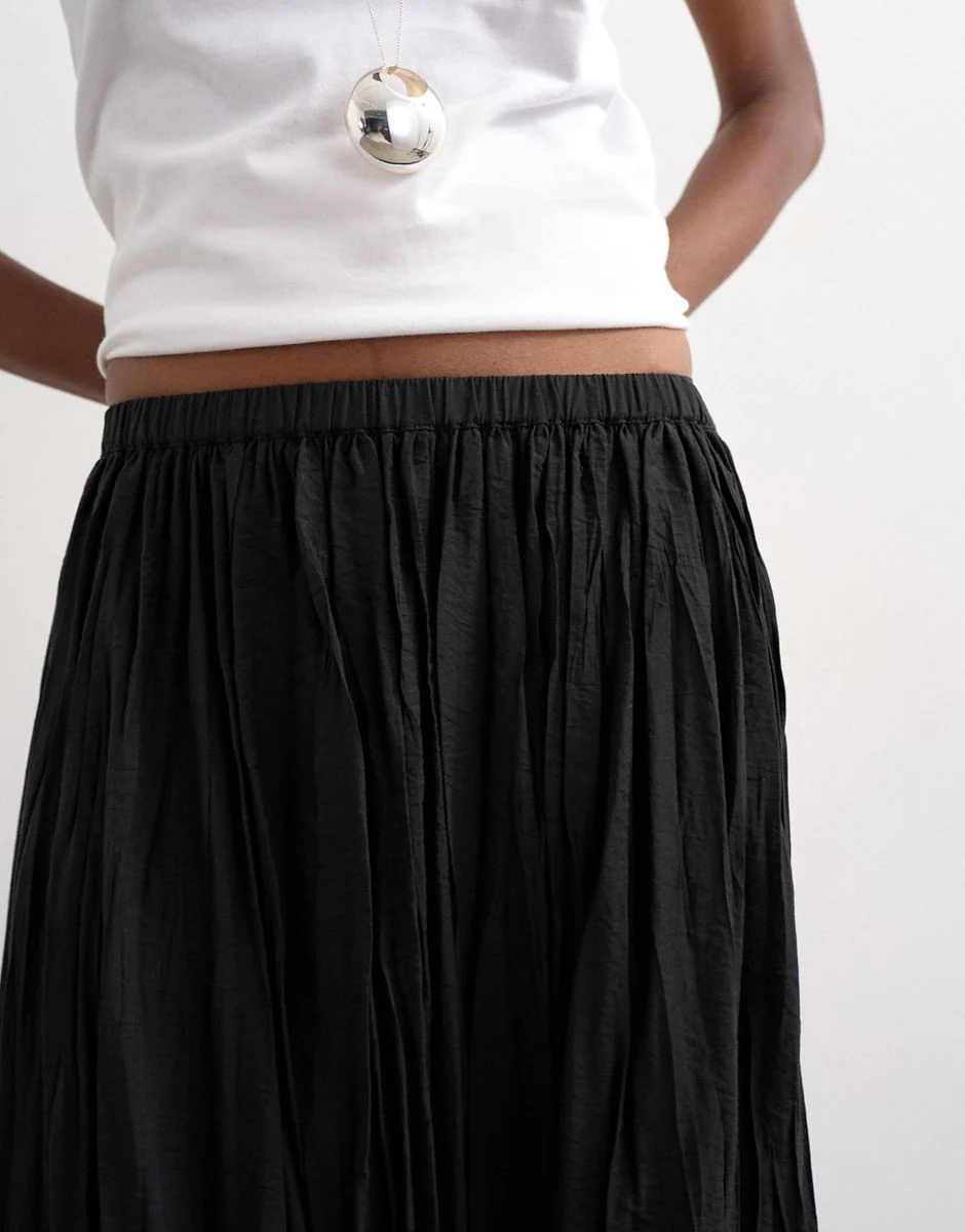 TSTHEA HR WAIST CRINKLE MAXI SKIRT - Image 2