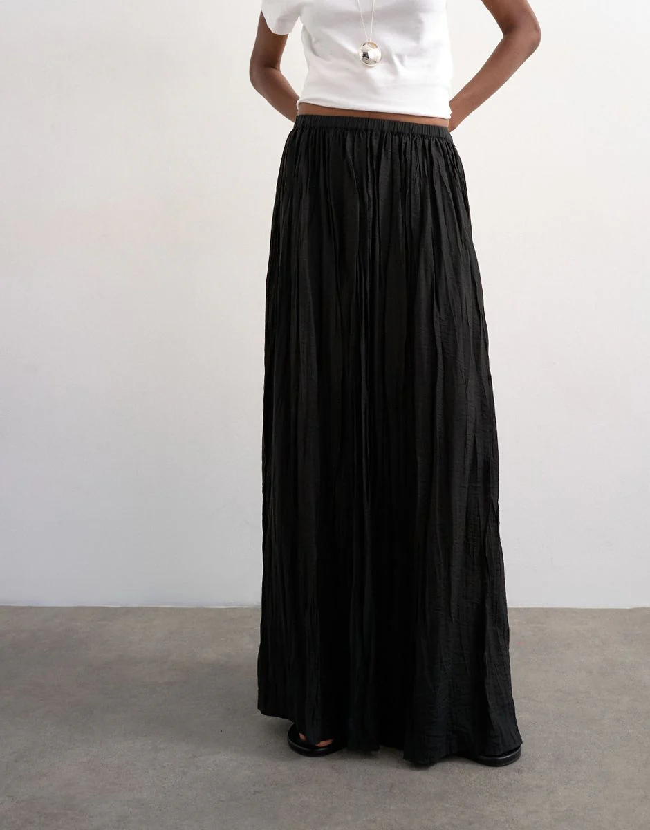 TSTHEA HR WAIST CRINKLE MAXI SKIRT - Image 4