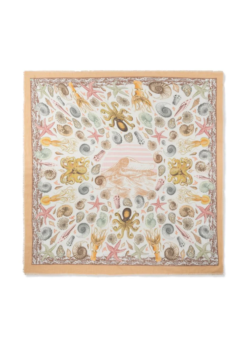 Tuch aus leichter Baumwolle mit maritimen Motiven - Image 2