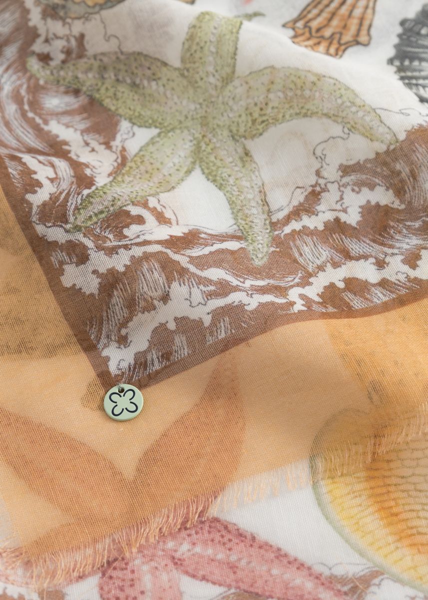 Tuch aus leichter Baumwolle mit maritimen Motiven - Image 3