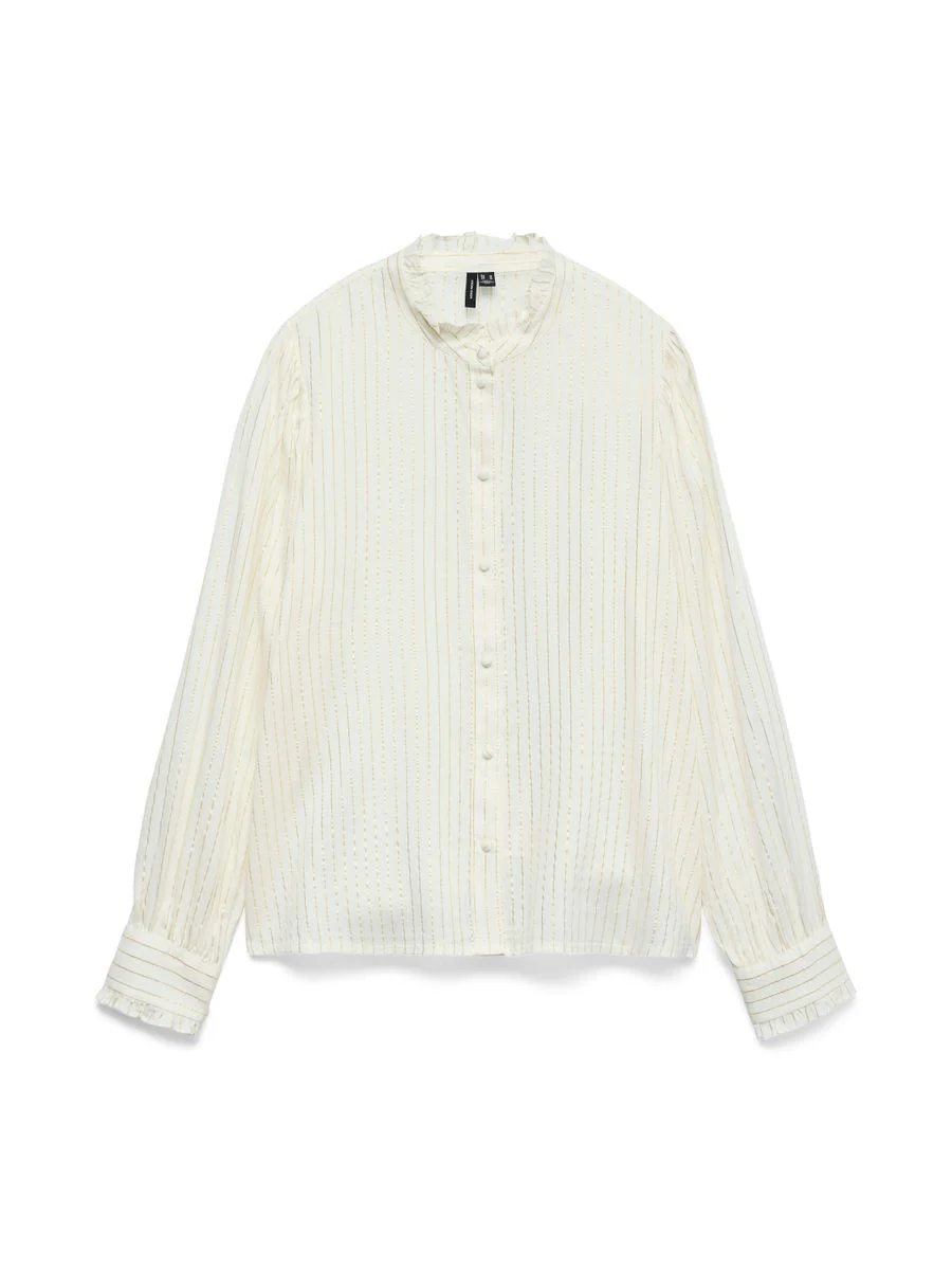 VMBUMPY LS GLITTER FRILL SHIRT WVN NOOS - Image 2