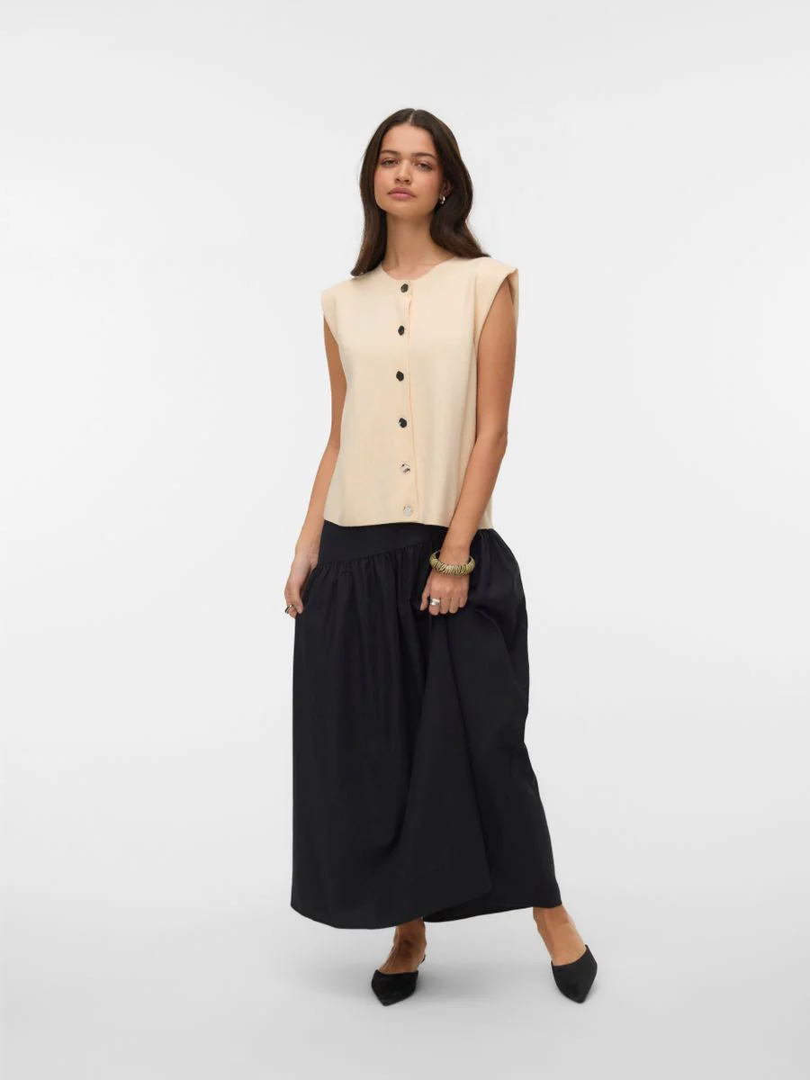 VMGOLD SL O-NECK BUTTON VEST BOO - Image 2