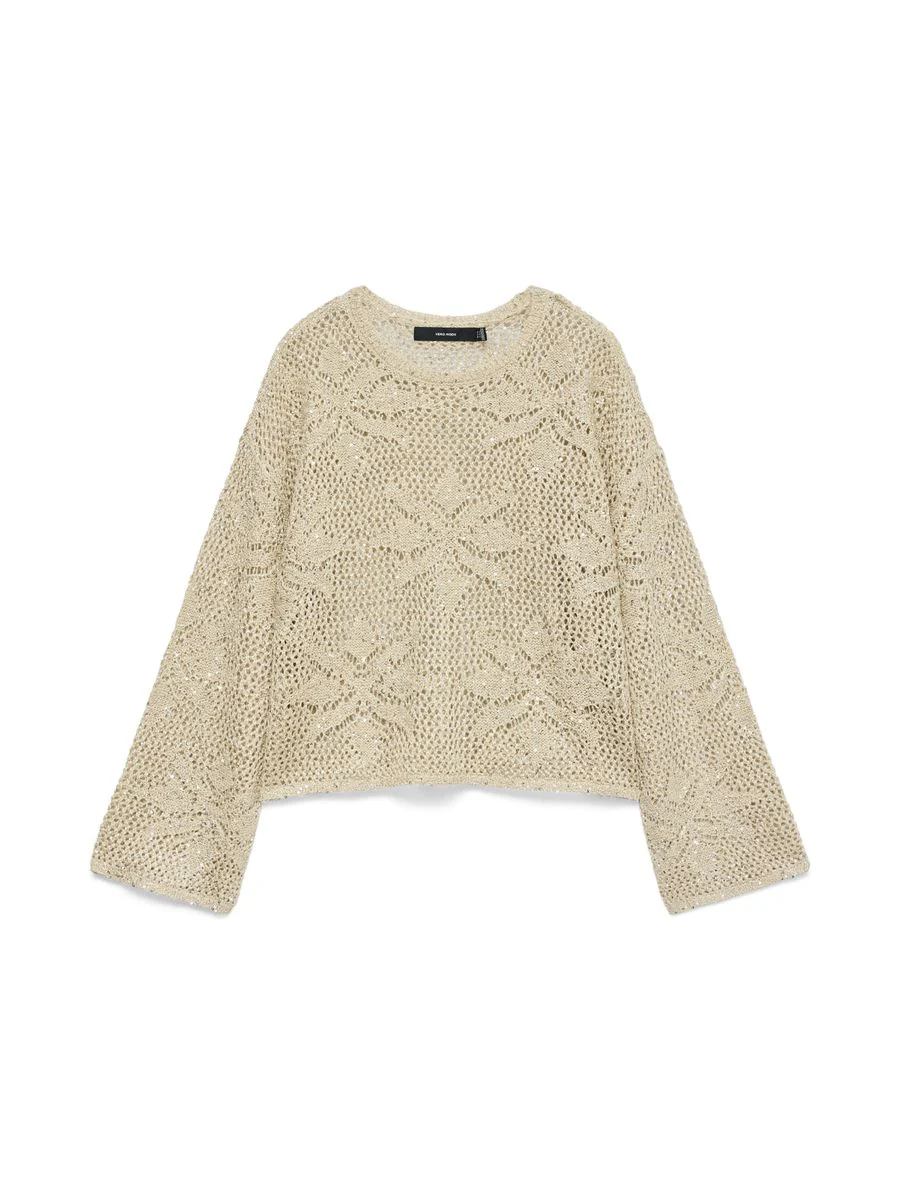 VMLEILANI FLOWER LS O-NECK PULLOVER
