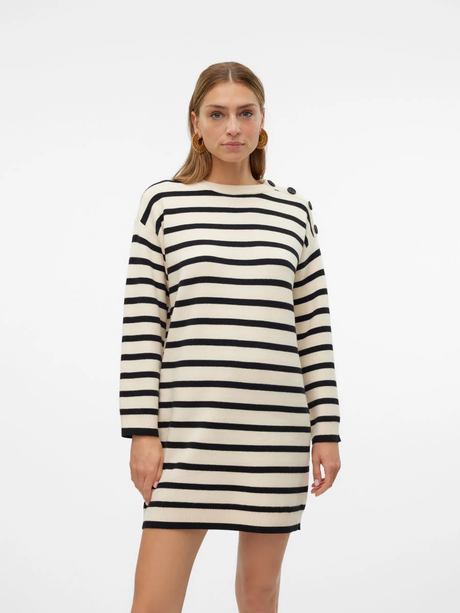 VMSABA LS O-NECK BUTTON DRESS GA - Image 2