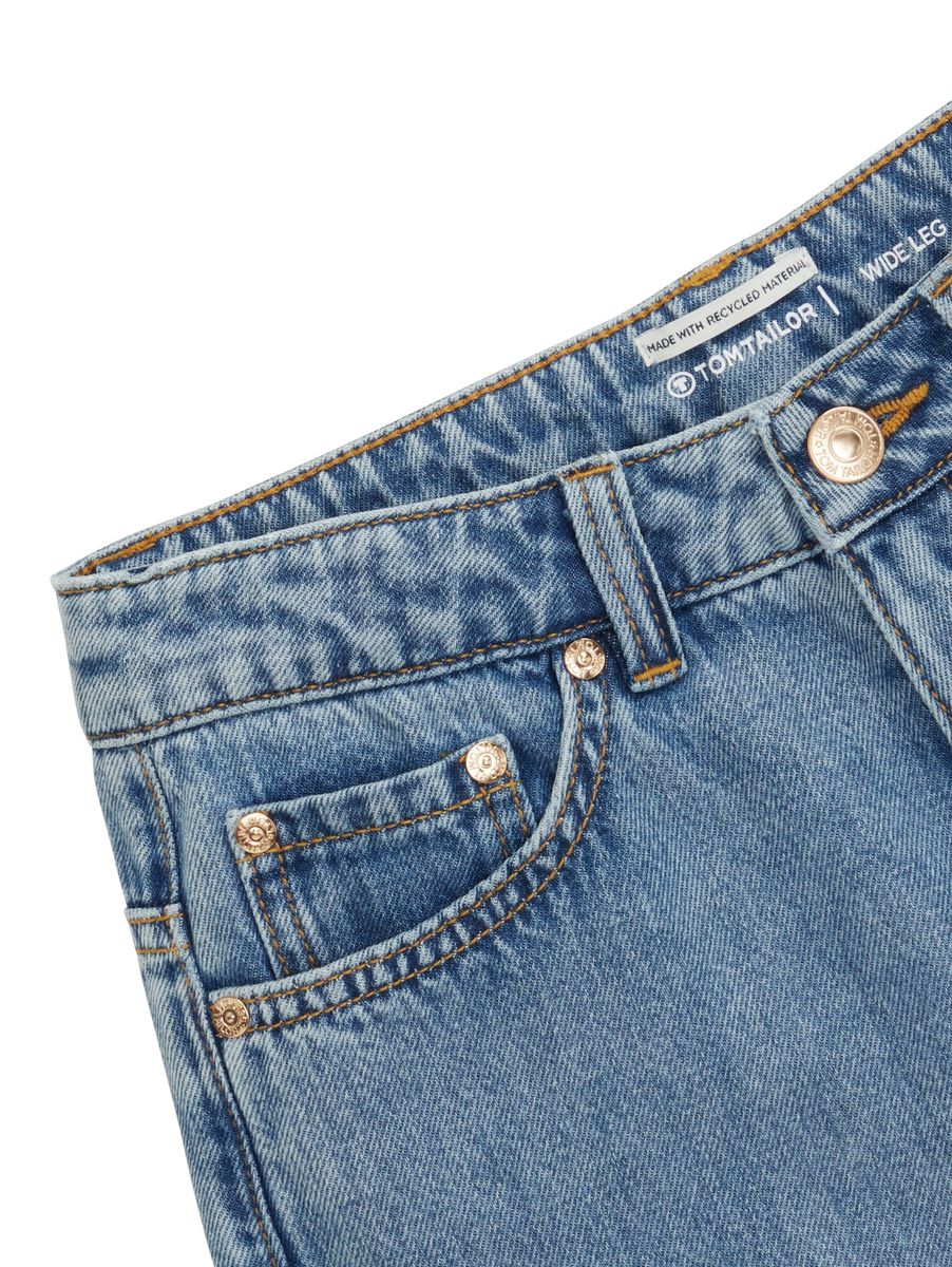 wide leg denim pants - Image 3